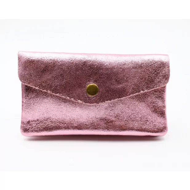 Grand porte monnaie cuir pailleté